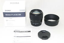 ★良品★SIGMA 56mm F1.4 DC DN APS-C Contemporary フジXマウント 元箱付き♪_画像1