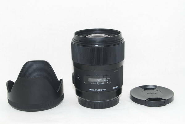 ★実用良品★SIGMA シグマ Art 35mm F1.4 DG HSM Canon キャノン フード付き♪