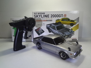 【動画あり】 魔改造ＲＣ・・・ 国産名車 １／２０ 日産 ＧＴＲ ＫＰＧＣ１０ 銀メタ ＥＳＣ・ＳＴサーボ・２．４Ｇｈｚ制御 フルセット