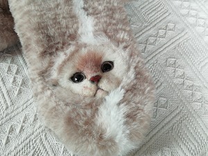 羊毛フェルト　猫　猫ちゃんティペット　