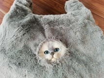 羊毛フェルト　猫　猫ちゃんエコファートートバッグ_画像8