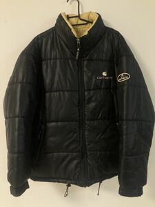 CARHARTT カーハート ダウンジャケット 黒 メンズ ダウンコート リバーシブル　保温 保暖 暖かい Lサイズ