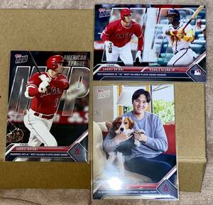 2023 topps now ◆ 大谷翔平 ◆ 愛犬2ショットカード含むMVPカード3種セット トップスナウ Ohtani Shohei with DOG ToppsNOW 