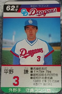 タカラプロ野球カードゲーム昭和６２年度中日ドラゴンズ 平野謙