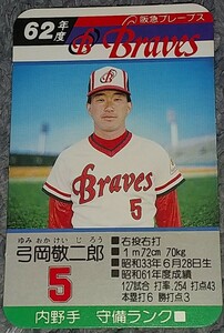 タカラプロ野球カードゲーム昭和６２年度阪急ブレーブス 弓岡敬二郎