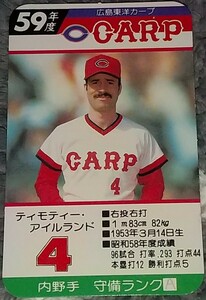 タカラプロ野球カードゲーム昭和５９年度広島東洋カープ アイルランド