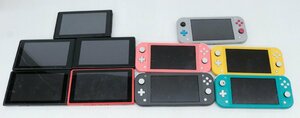 【中古・ジャンク品】1円 Switch SwitchLite 本体のみ 10台セット ライト×5 旧型×3 バッテリー持続型×2.,