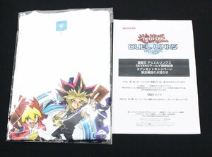 【中古・未開封品】遊戯王 デュエルリンクスSEVENSワールド開放記念 特製Tシャツ Ｌサイズ 当選書付き ;;