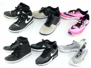 【中古品】NIKE 29cm～30cm スニーカー 6足 まとめ Air FORCE1 エアフォース1 コートフォース JORDAN ジョーダン AirMAX エアマックス 他：