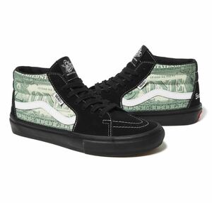 新品Supreme VANS Dollar Skate Grosso Mid Black US9.5 27.5cm シュプリーム バンズ ヴァンズ ダラーグロッソ 