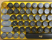 Logicool POP KEYS K730YL ＋ POP MOUSE M370YL 静音ワイヤレス マウスセット Logi Bolt付き キーボードにチャタリングあり_画像4