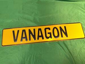 yw231214-003A7 VANAGON フォルクスワーゲン ヴァナゴン 標識 中古 海外直輸入品 自動車 看板 黄色 イエロー
