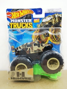 ■ HOTWHEELSホットウィール MONSTER TRUCKS - HUMVEE モンスタートラック ハンヴィー 迷彩柄軍用ハマーミニカー