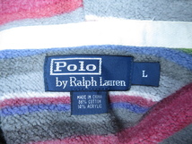 Polo by Ralph Lauren ポロ ラルフローレン スウェット パーカー L 霜降り グレー エルボーパッチ ネイティブ_画像5