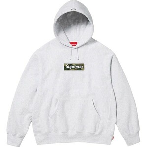 人気商品 正規品 新品 Supreme Box Logo Hooded Sweatshirt Ash Grey M シュプリーム ボックスロゴ パーカー グレー カモフラ NIGO 2023