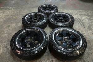 BF Good Rich BFグッドリッチ　オールテレーン KO2 225/75R16 ホワイトレター JA22純正アルミ ブラック塗装　5本　中古