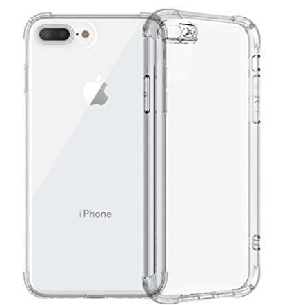 ［２個セット］iphone7 Plus iphone8 plus クリア ラバー シリコン ケース ショック 軽減ケース