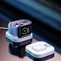 Apple Watch ワイヤレス 充電器 スタンド USB Type-C 接続 マグネット充電器 ワイヤレス充電 ホルダー 充電スタンド 薄型 携帯_画像6
