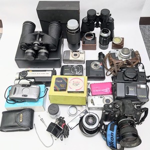 【カメラまとめ】FUJIFILM Canon　Nikon SONY CyberShot Konica OLYMPUS コンデジ デジカメ 一眼レフ 双眼鏡 レンズ カメラ