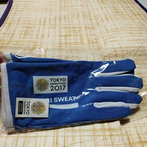 未使用 ポカリスエット TOKYO 東京 マラソン 2017 ランニング グローブ ノベルティー