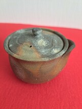 備前焼 宝瓶 在銘 古作 旧家ウブ買取品 煎茶器 煎茶道具 湯冷まし 片口 急須 泡瓶 寳瓶 伊部焼 古美術 骨董 時代物 1円スタート～_画像4