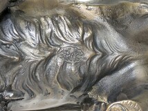 銅器　盛光作　立犬　置物　干支　戌　銅製　鋳物　重量2.9kg　古民家整理品_画像9