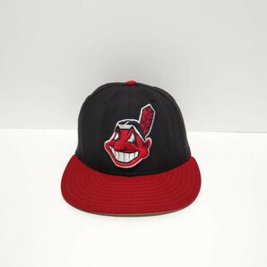 即決 90s 7 Indians インディアンス NEWERA ニューエラ CAP キャップ MLB 酋長 USA製