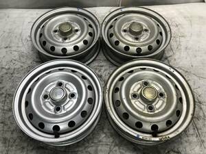 三菱純正 12インチ スチール 鉄ホイール 12x3.50B ET38 PCD 100 4H ハブ経 56 鉄チン中古　ミツビシ純正 【D-231218】