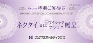 はるやま 株主優待券 送料無料 6600円相当 贈呈券 ブラウス ネクタイ ワイシャツ無料券 令和6年7月末まで利用可