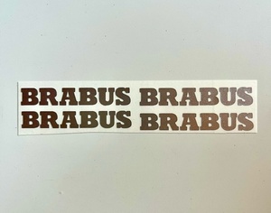 メルセデス ベンツ BRABUS ブラバス ドアバイザーサイズ ステッカー 4枚セット インテリア 携帯 シルバー 銀色ステッカー 4枚セット