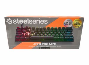 SteelSeries Apex Pro Mini 60%フォームファクターのスイッチ調節可能 ゲーミングキーボード 日本語配列 64825J 未使用