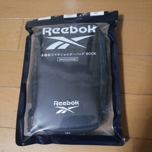 Reebok リーボック 多機能スマホショルダーバッグ 黒 ミニバッグ プレゼント 