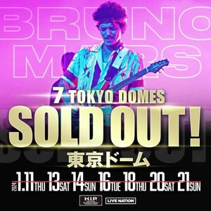 ★BRUNO MARS 東京ドーム VIP S席チケット★　1/18(木) 2枚