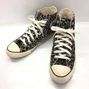 □CONVERSE ALL STAR LEOPARDFUR HI ハイカットスニーカー 27㎝ ヒョウ柄 コンバース メンズ 1SD081 複数落札同梱OK B231227-3