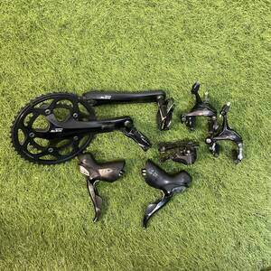 SHIMANO シマノ 105 FC-5750 BR-5700 クランク ブレーキセット ブレーキレバー 3点 まとめ セット ブラック レア