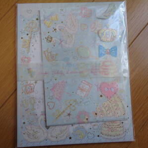 たけいみき☆ゆめかわいい☆おしゃれ☆リボン☆スワン☆ケーキ☆傘☆ハート☆海外作家風☆レターセット☆便箋☆封筒☆シール☆新品☆