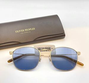 【新品】Oliver Peoples サングラス　Goldsen Sun 日本製　チタン　ブルーグラス　ウェリントン　 オリバーピープルズ