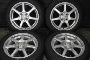 小N条件付送料無料 バリ山 ダンロップ 冬タイヤ 145/65R15×4J 175/55R15×5J +35 4H PCD100 社外アルミ 4本セット 三菱 アイミーブ i-MiEV