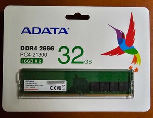 デスクトップ用 DDR4 2666 メモリ ADATA 32GB PC4- 21300 Premierシリーズ 16GB×2枚キット AD4U2666316G19-D