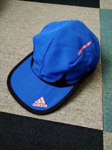 adidas　サッカー　ソフトキャップ　帽子　青　フリー adidas キャップ 帽子