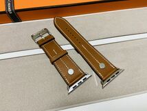 新品未使用 Apple Watch HERMES 44mm 45mm シンプルトゥール レザーストラップ クルード セル ベルト アップルウォッチ エルメス Series9_画像2