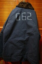 ハンドペイント フランス製 80s 90s ビンテージ フランス軍 NAVY フライト デッキ ジャケット ■ N1 N-1 タイプ ■ A2 MA1 N3B USA 好きに_画像3