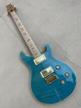 ノーブランド◎PRS 風◎エレキギター Wood Library Custom 24 Fatback Aquamarine_画像1