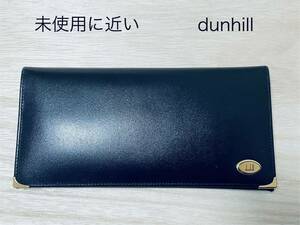 ☆【極美品】アルフレッドダンヒル dunhill 長財布 ファスナー小銭入れ有り・カード10枚 レザー ブラック系 