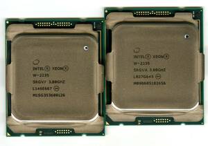 Intel　Xeon　W-2235　SRGVA　 中古2個セット 　　　　　0126,2656