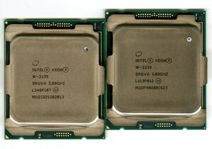 Intel　Xeon　W-2235　SRGVA　 中古2個セット 　　　　　2813,1923