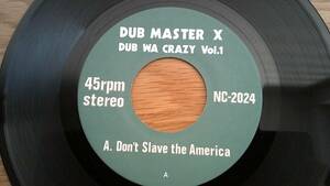 ☆彡美品！！☆彡送料無料！！　 　 DUB MASTER X　　　DUB WA CRAZY VOL. 1 　1991 日本盤 NUTMEG 極希少７inch　AB両面ナイス DUBY~~