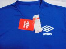 未使用　UMBRO　アンブロ　Vネック　半袖Tシャツ　L　青_画像2