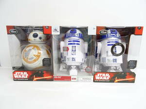 【3点中2点未開封】HO-374◆ディズニーストア スターウォーズ R2-D2/BB-8 トーキングフィギュア サウンドフィギュア 3点まとめて 中古品