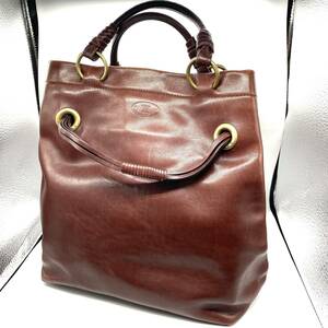 【1円スタート】 CELINE VINTAGE CE00/13 レザー トート ハンド 革 ブラウン ヴィンテージ ブランドバッグ オールド セリーヌ 通学 通勤